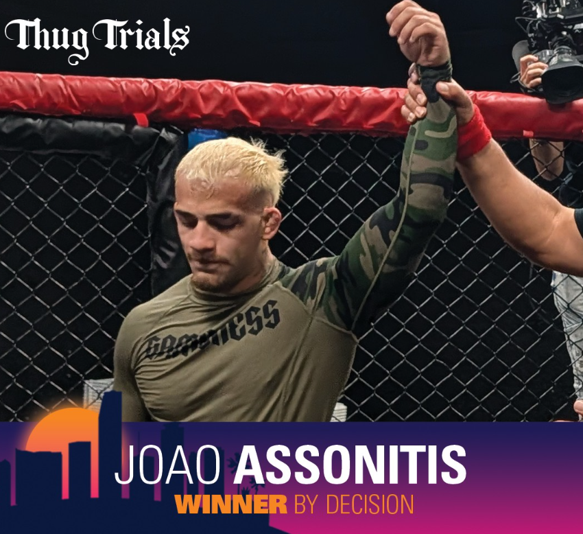 Joao Assontis wins at Thug Trials Jiu Jitsu 3