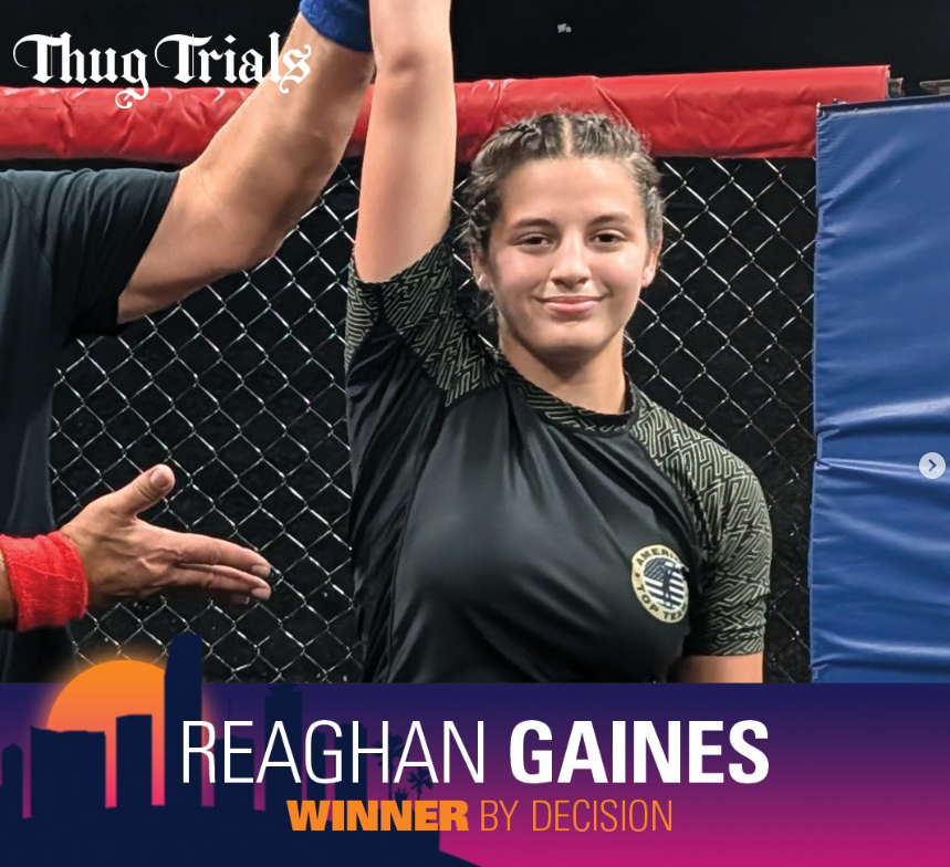 Reaghan Gaines wins at Thug Trials Jiu Jitsu 3